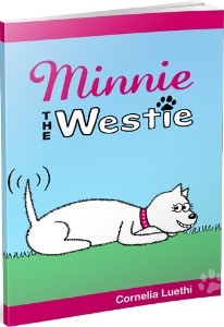 Minnie The Westie cartoon dog - book cover